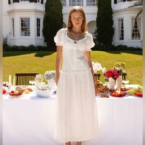 Peppermayo Hundred Percent White Midi Dress